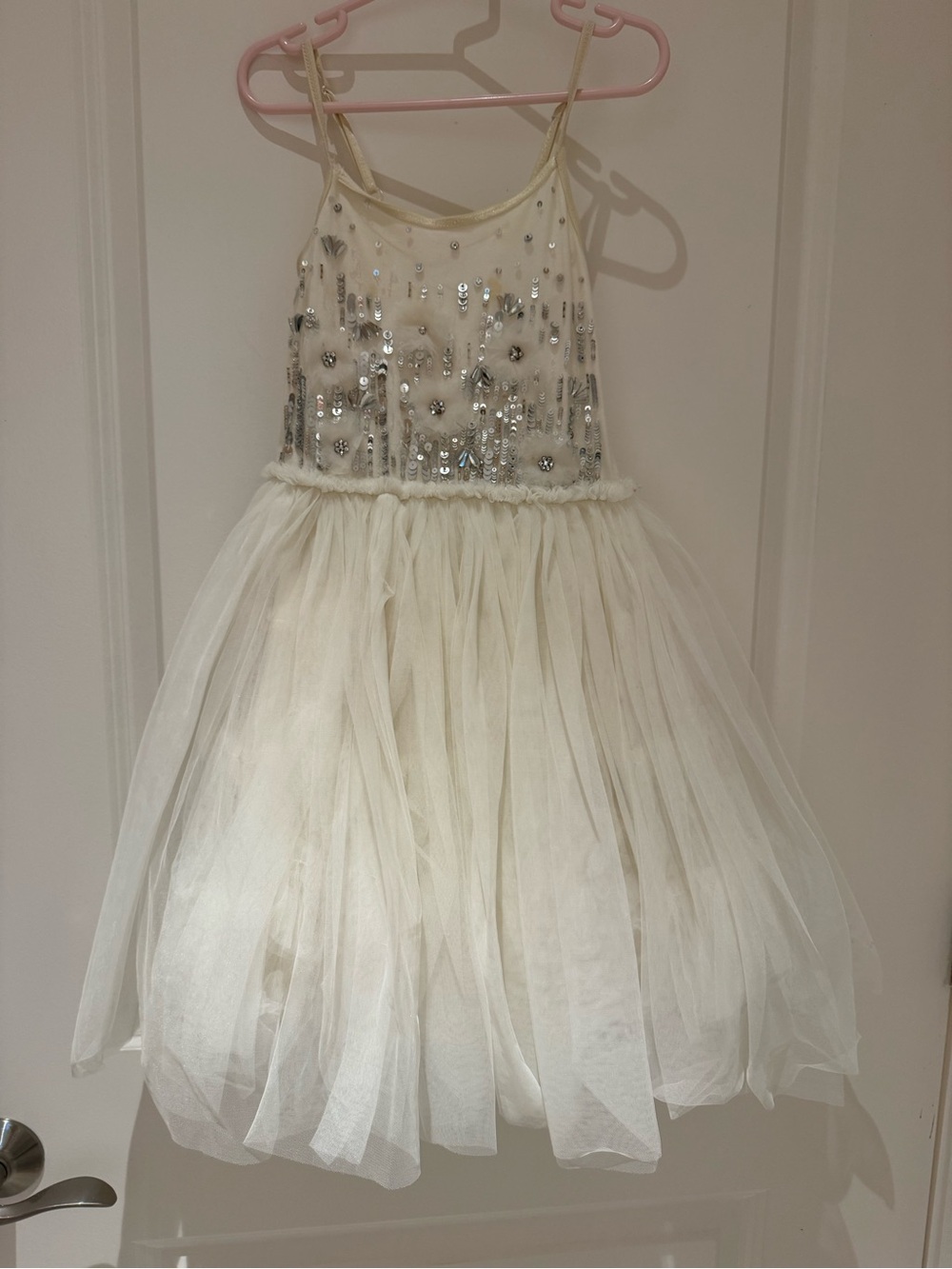 Tutu Du Monde Ivory Sequin Tulle Party Dress Size 4-5